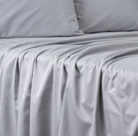 bamboo sheets in elegant silver grey color