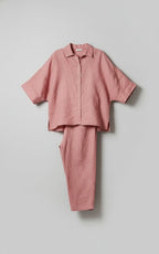 Pure Flax Linen Pajama Set - Breathable - Durable Linen Bathrobes Charcoal / X-Small - SHOO-FOO, comfort of natural fibers