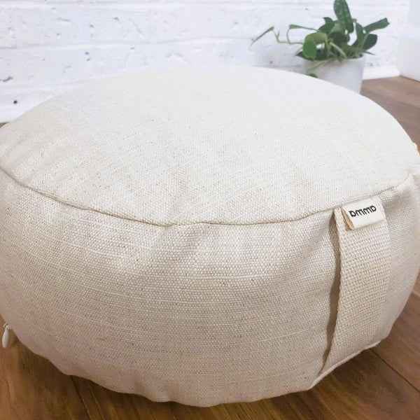 Buckwheat Zafu Cushion - in Natural Cotton & Linen casing Yoga accessories Default Title - SHOO-FOO, comfort of natural fibers