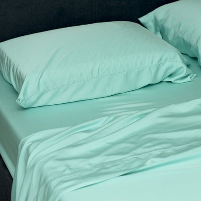 Ocean Green 100% Bamboo Bed Sheets Set Bamboo Sheets Set Queen - SHOO-FOO, the softness of bamboo