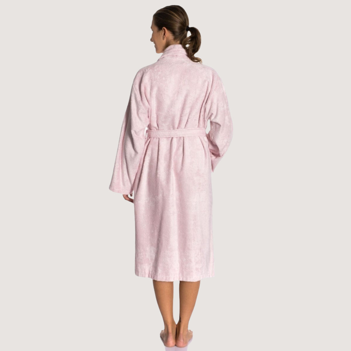 Luxurious Unisex Bamboo Bathrobe with Turkish Cotton for Her, Him, They Bamboo Bathrobes Pale Rose / Small - SHOO-FOO, comfort of natural fibers