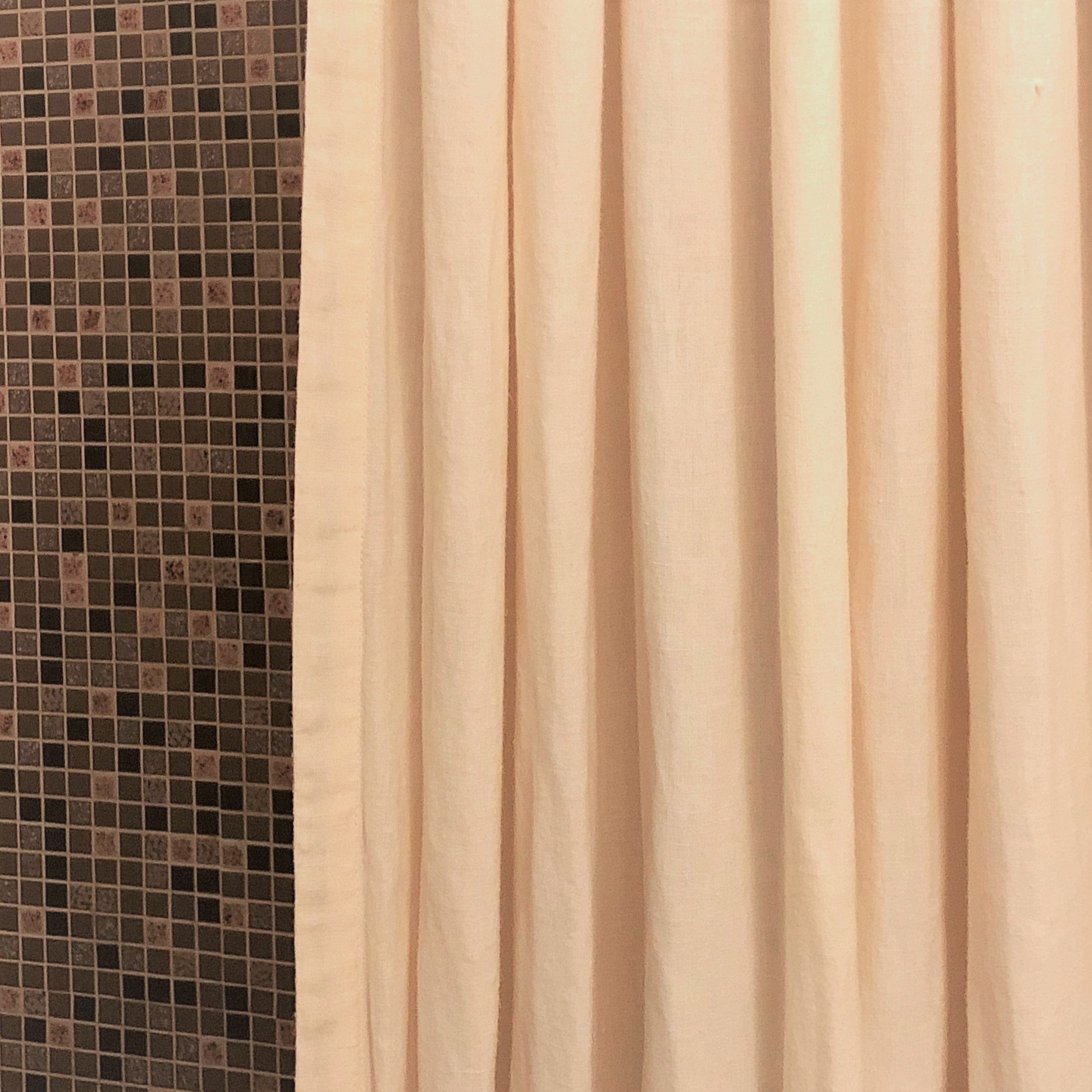 Natural Hemp Shower Curtains, Washable Fabric Curtains Hemp Shower Curtain Wheat - SHOO-FOO, comfort of natural fibers