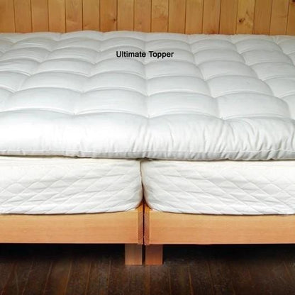 Organic Quilted Wool Mattress Topper Mattress - SHOO-FOO, the softness of bamboo