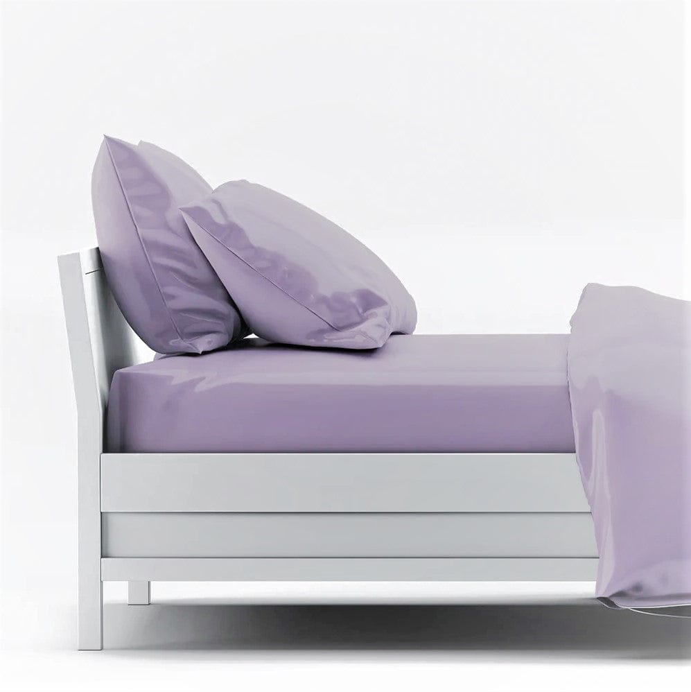 Lavender Bamboo Bed Sheets Set - Satin Weave - 400 TC Fabric Bamboo Sheets Set Twin - SHOO-FOO, comfort of natural fibers