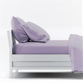 Lavender Bamboo Bed Sheets Set - Satin Weave - 400 TC Fabric Bamboo Sheets Set Twin - SHOO-FOO, comfort of natural fibers