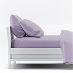 Lavender Bamboo Bed Sheets Set - Satin Weave - 400 TC Fabric Bamboo Sheets Set Twin - SHOO-FOO, comfort of natural fibers