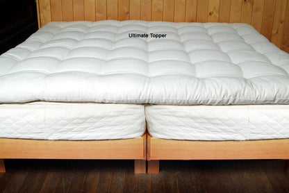 Organic Quilted Wool Mattress Topper Mattress - SHOO-FOO, the softness of bamboo