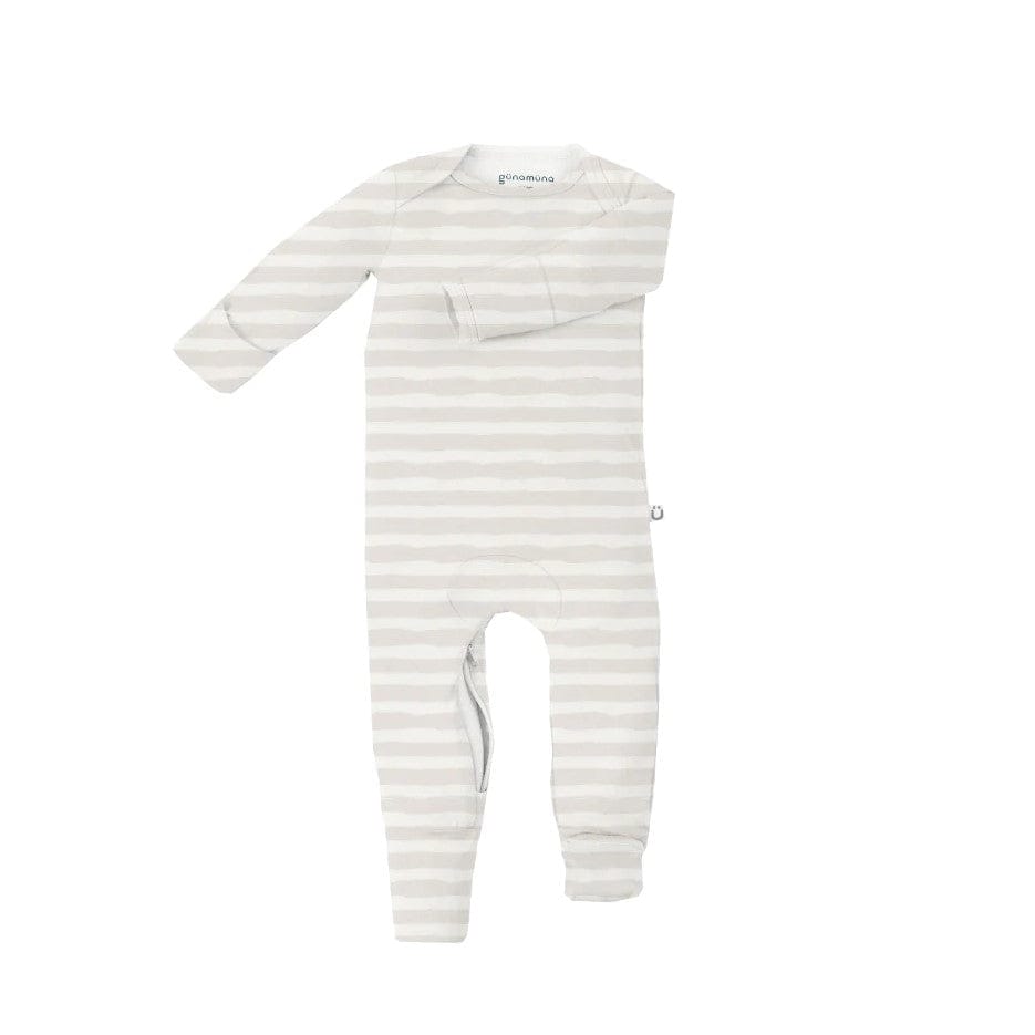 Bamboo Baby Footie - Convertible bamboo baby clothing 0-3 M / Stripe - SHOO-FOO, comfort of natural fibers
